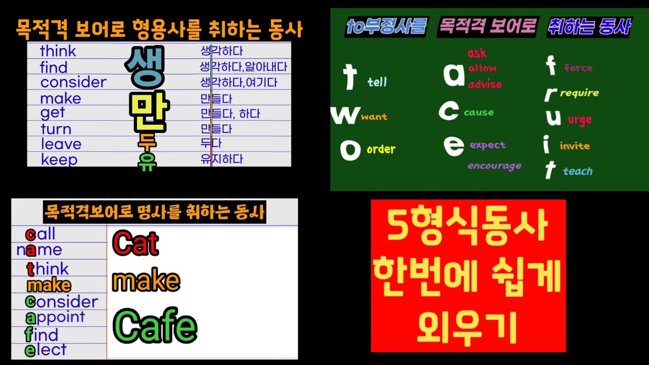 5형식동사@마녀문법 한번에 쉽게 외우기(사역ㆍ지각제외)