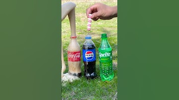 Coke, Pepsi, Sprite, who explodes more? Mentos vs Soda #experiment