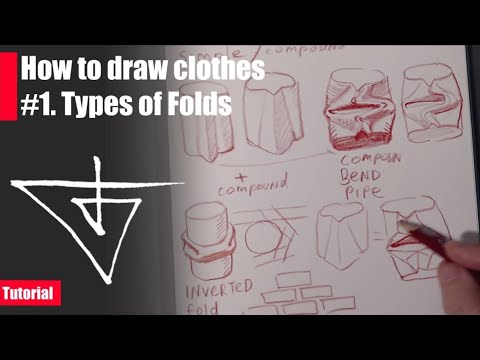 How to draw clothes Part 1 Types of Folds