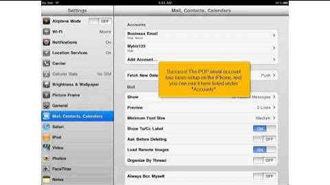 How to setup a POP email account on your iPad
