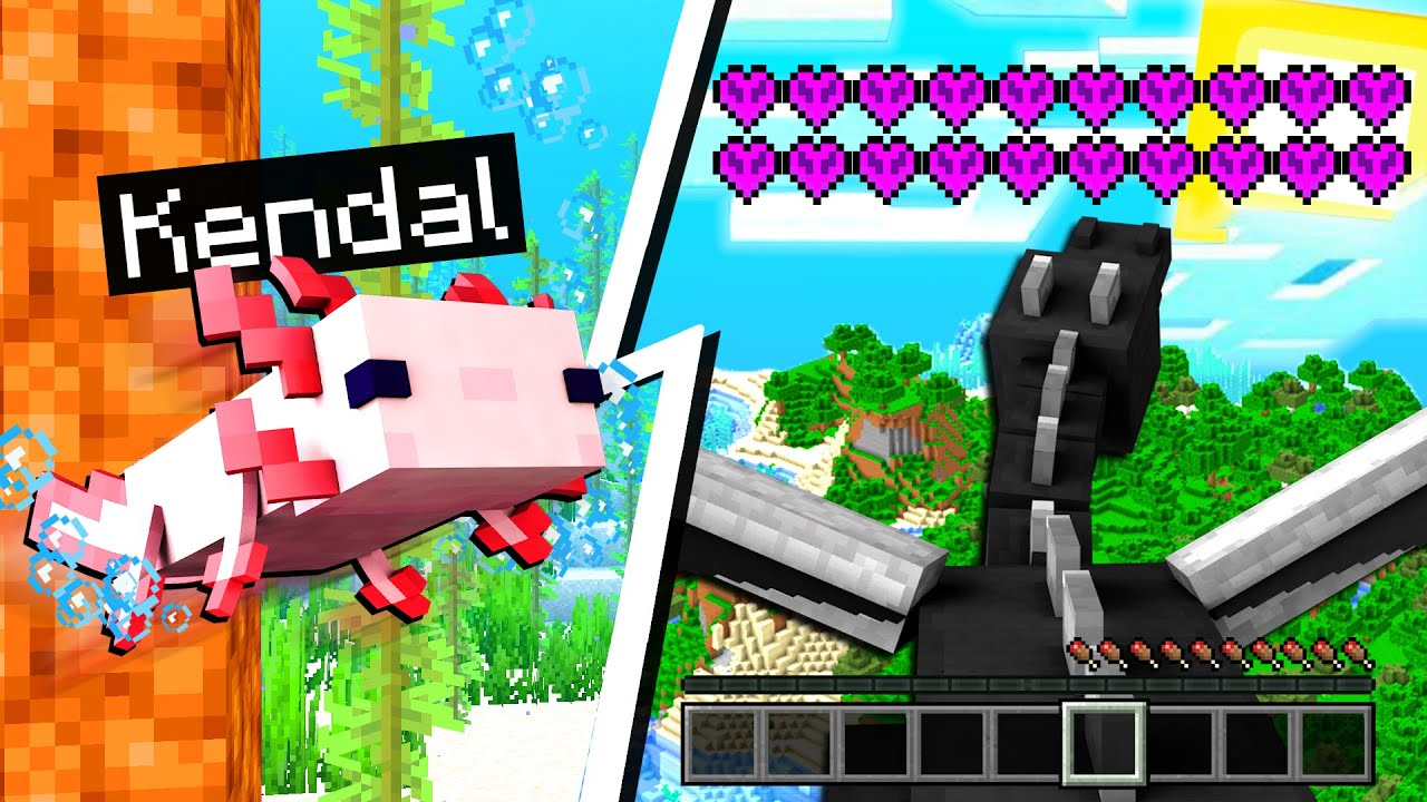 MI TRASFORMO NEI NUOVI MOSTRI DI MINECRAFT 1.17 - AXOLOTL E GLOW SQUID