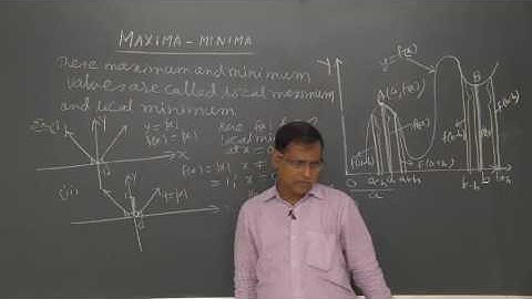 Maxima Minima - Part 2 - Local Maximum and Minimum Examples - Prof. K. C. Sinha