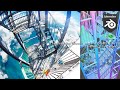 【3DCG】海と雲と落書きの階段【Blender 5.0 / Cycles】