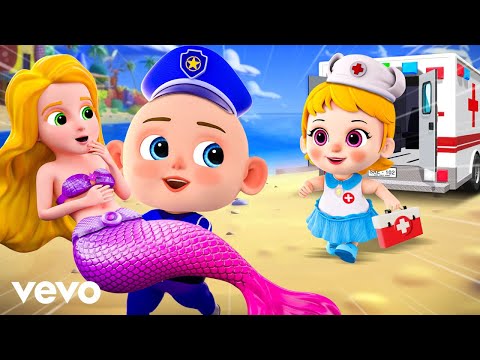 Canção da Polícia | Resgate da Sereia! | Desenhos & Música Infantil Para Crianças | PIBLittlePT