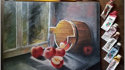 1 year time lapse oil painting 😍/  just in 23 secs  #short #oilpainting