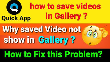 Quik app video is not save | Quik app video not save in gallery | Quik app saving problem |