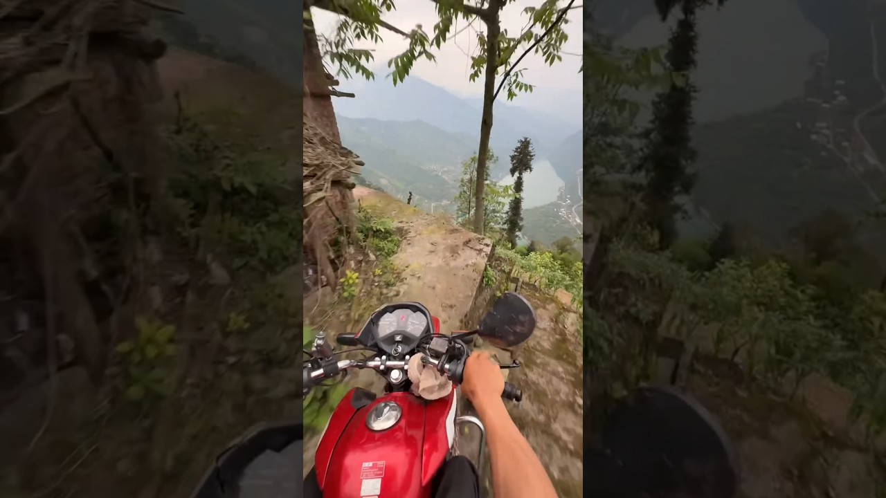 The boy rode his bike fast in the mountains - what happened next