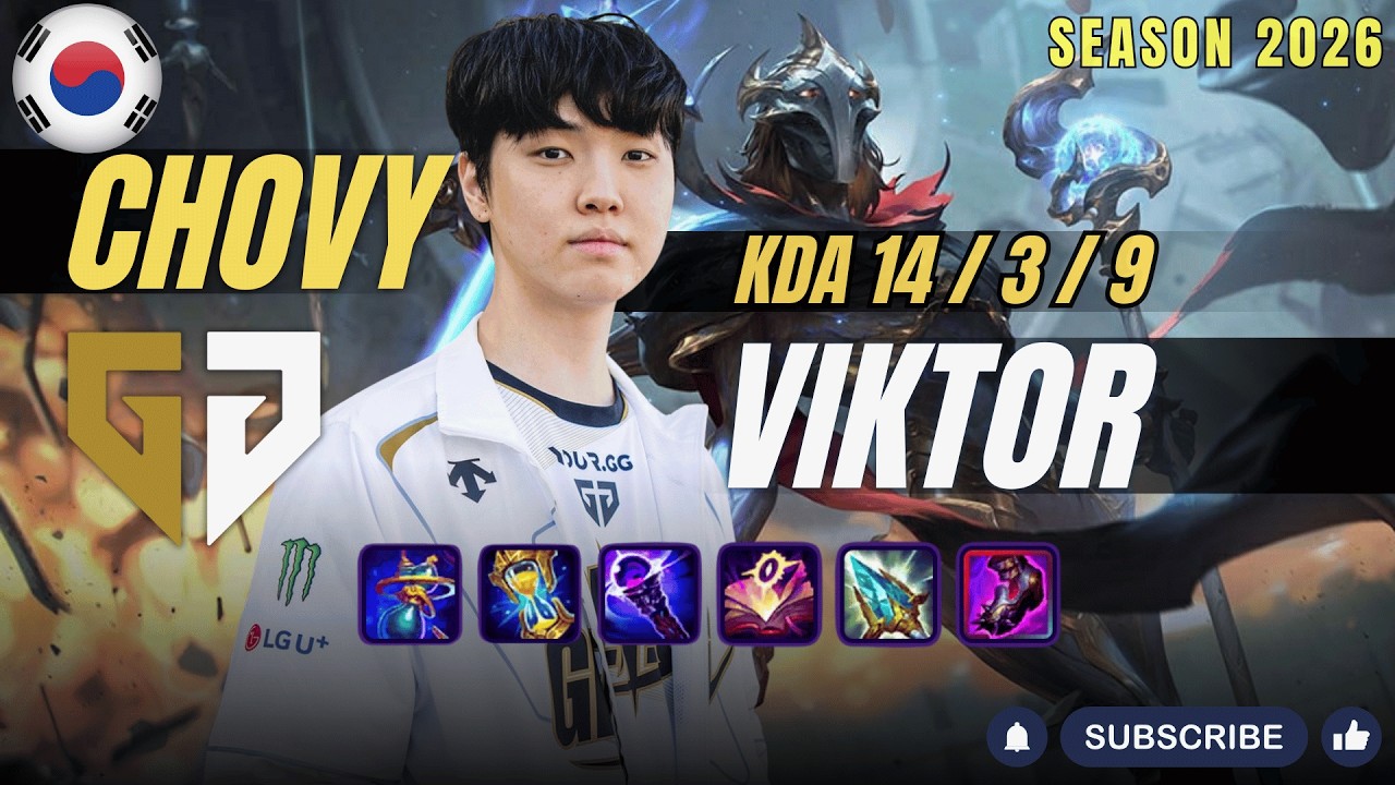 GEN Chovy VIKTOR vs ORIANNA Mid - Patch 26.3 KR Ranked | lolrec