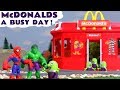 McDonalds Drive Thru fun with Hulk Spiderman Thomas Train and funny Funlings TT4U