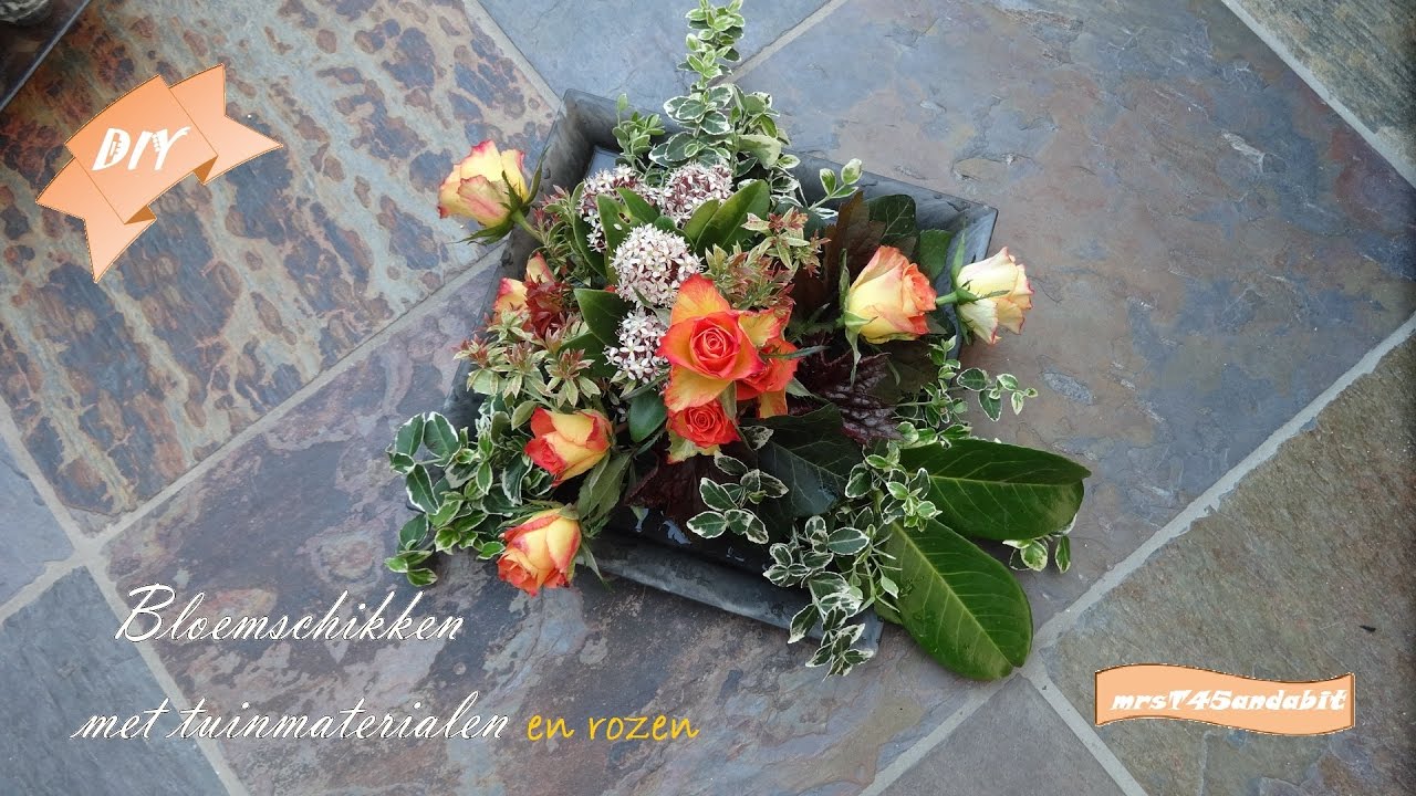Diy frühlingsblumen deko i bloemschikken: bloemstuk met rozen ... Youtube bloemschikken herfst