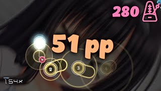 [51pp] impro. 280 BPM |⭐️4.28 | Hey Darling! ~ Matsushita | osu!