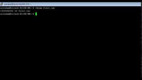 Linux - cksum Command - w3resource
