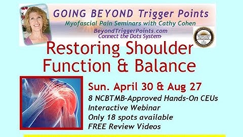 Infraspinatus Trigger Pt Tx: Shoulder Function Webinar 8-27 BeyondTriggerPoints.com/webinars-source