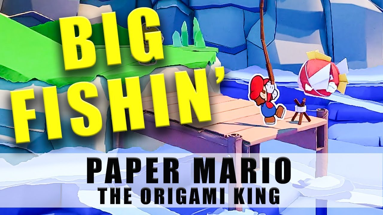 Paper Mario The Origami King how to fish How to catch the big fish
