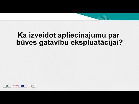 Video: Kā Nodot Ekspluatācijā Pamatlīdzekli