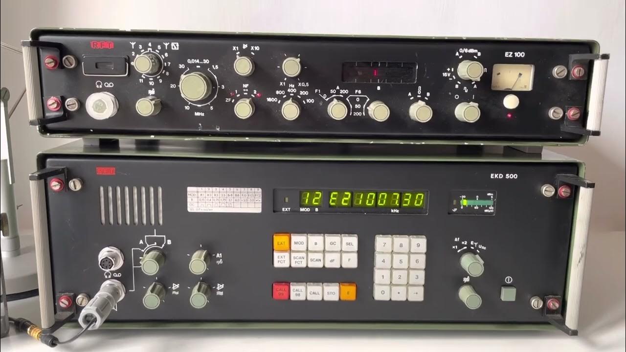 RFT EKD 500 radio receiver and RFT EZ100 preselector, phasing unit