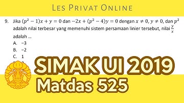#SIMAKUI2019                                              Bahas SIMAK UI 2019 Matdas Kode 525 | No 9