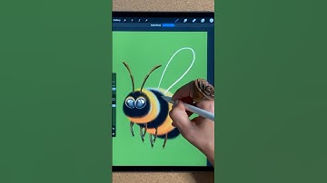 Bee - iPad drawing in Procreate (#shorts)