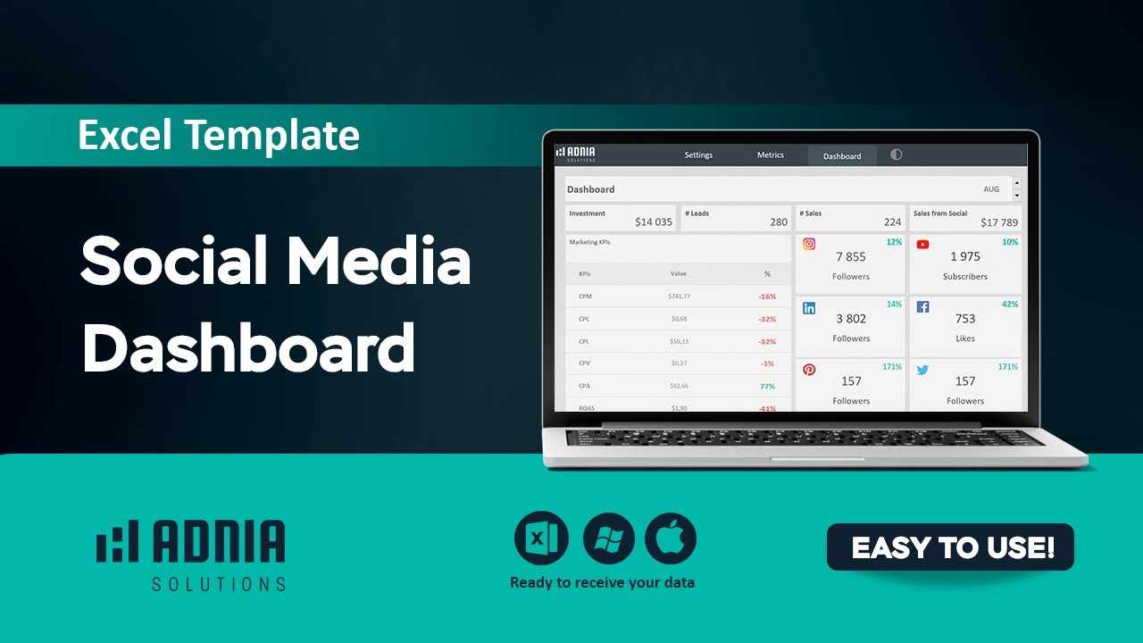 Social Media Analytics Excel Template from i.ytimg.com