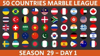 50 Countries Marble Race League Season 29 Day 1/10 Marble Race in Algodoo
