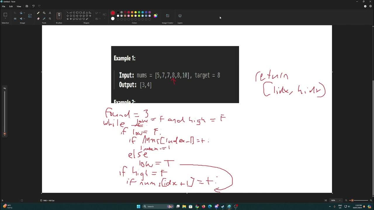 34. Find First and Last Position of Element in Sorted Array (Answer at ...