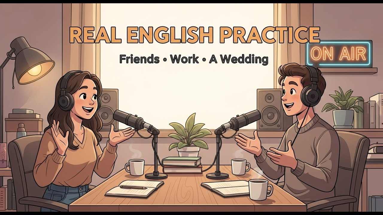 “Real English Practice Work, Friends, and a Wedding – Your English Buddy Podcast”