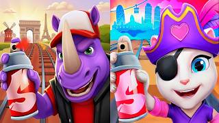 Rhinbo 🦏 Endless Runner 🆚 Talking 🐱 Tom Time Rush Games Comparison & New Updates screenshot 4
