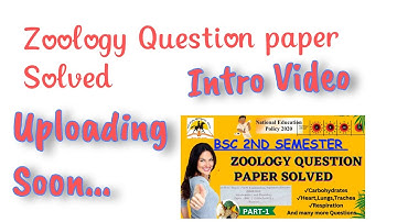 Zoology Question paper Solved | Sept-Oct 2022 | B.Sc 2nd Semester | NEP | RCUB | Introduction Video