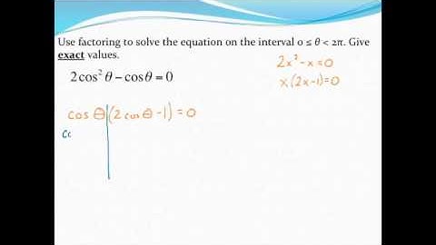 Solving trig equations by factoring (GCF)