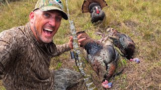 MY LAST TURKEY HUNT ON THE RANCH!!! 4 Gobblers down!!! {Catch Clean Cook} I Plucked the Whole Turkey