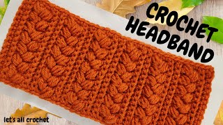 Crochet Fall Headband or Ear Warmers or Neck Warmer All sizes Easy Beginner Friendly Tutorial