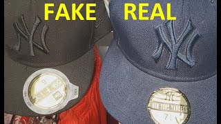 New York Cap real vs fake. How to spot good fake New Era hat