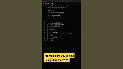 Love coding ❤️❤️  Happy New Year 2023 status ✨✨ using python #shorts #coding #programming360p