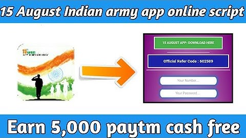 Online script||15 August Indian army app Online task bypass script||By paytm king