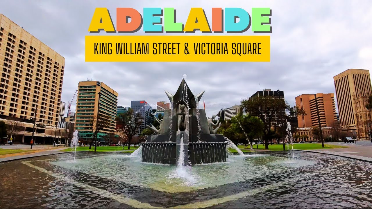 Adelaide CBD Walking Tour | King William Street & Victoria Square | South Australia [4K]