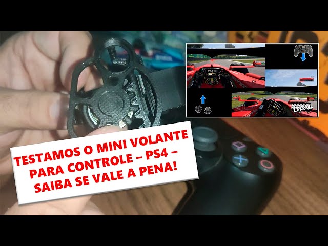 Mini Volante Controle PS5 Playstation 5 Jogos Corrida Preto no