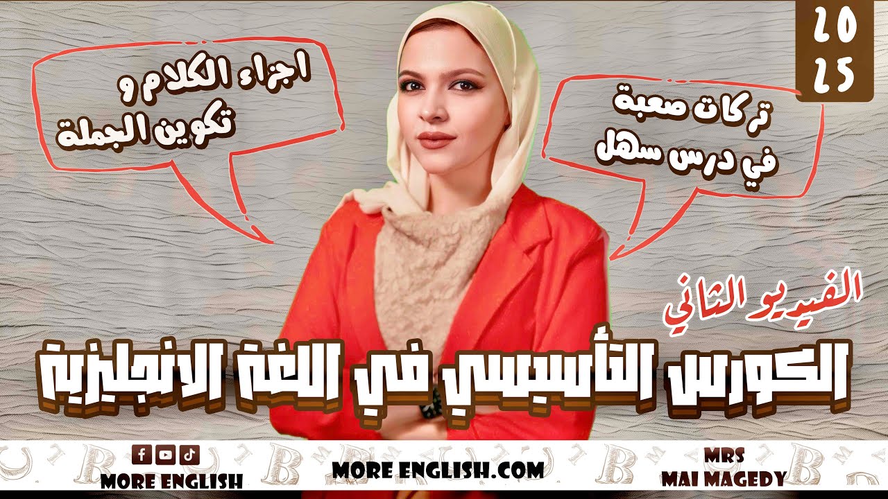 الكورس التأسيسي اللغه الانجليزيه | تاسيس ثانويه عامه اعداديه وكل المراحل | تكوين الجمله في الانجليزي