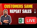 Customers Same But Repeat Sales Down ❌ | Churn Without Churn Table | Excel LIVE