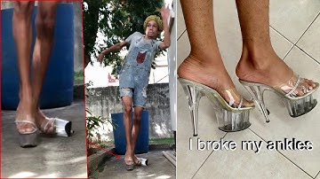 Walking In HEELS For The First Time!