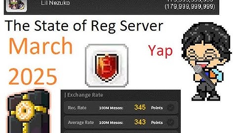 State of Reg Server Mar-25 | Maplestory Reg Server