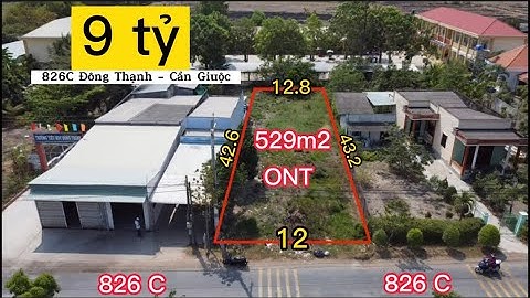 Đất thổ 529m2 mặt đường Dt 826C Đông Thạnh - Cần Giuộc giá 9 tỷ 0968.079.561