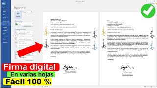 Como Insertar Mi Firma Digital En Varias Hojas A Los Costados Automaticamente firmas word ia
