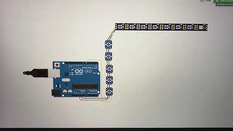 12 unit NeoPixel run on Tinker-cad