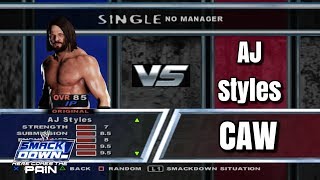 AJ Styles CAW For WWE SmackDown! Here Comes The Pain