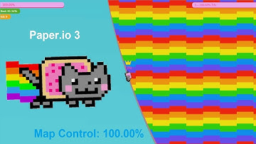 Paper.io 3 Map Control: 100%