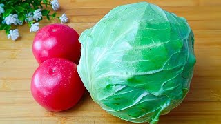 The Best Cabbage and Tomato Recipe: You'll Love It! A Nutritious \& Tasty Dish! A Must-Try Recipe!