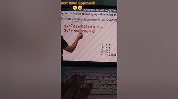 quadratic equation in 15 seconds #ashish arora sir