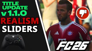 How to Make FC 26 Realistic | Title Update 1.1.0 Realism Sliders & Settings