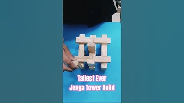 Tallest Ever Jenga Tower Build Till Now #shorts #trending #jenga #games #games #blocks #youtube