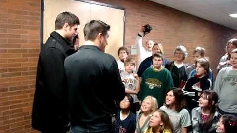 Joe Mauer, MN Twins Caravan 2011 visit to Northfield MN & KYMN Radio
